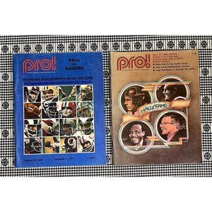 Rare 1972 Pro! Game Programs 49ers vs Raiders & Jets vs Steelers Seattle Kings